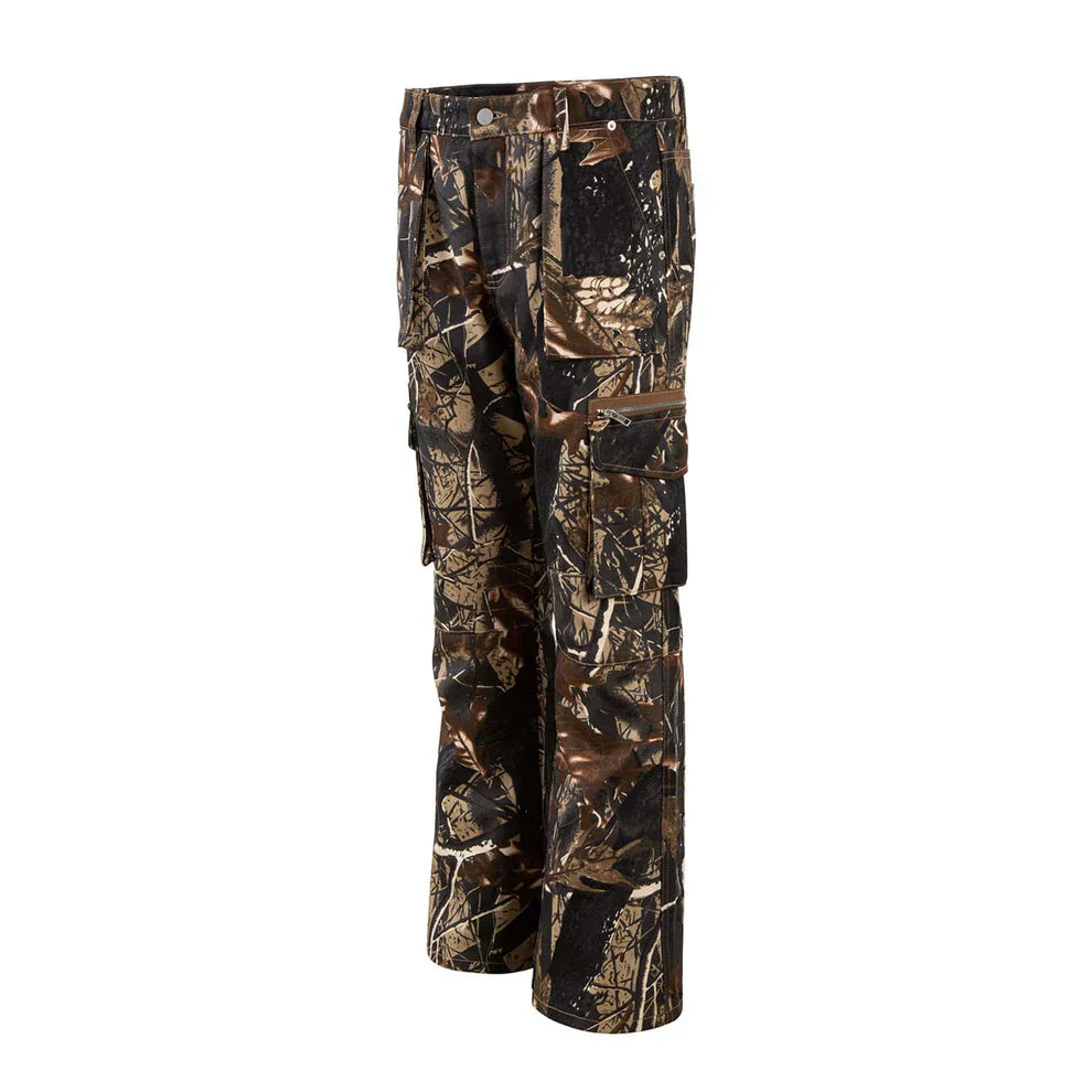 Brown Tropical Flare Jeans