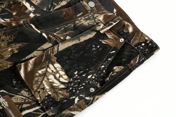 Brown Tropical Flare Jeans