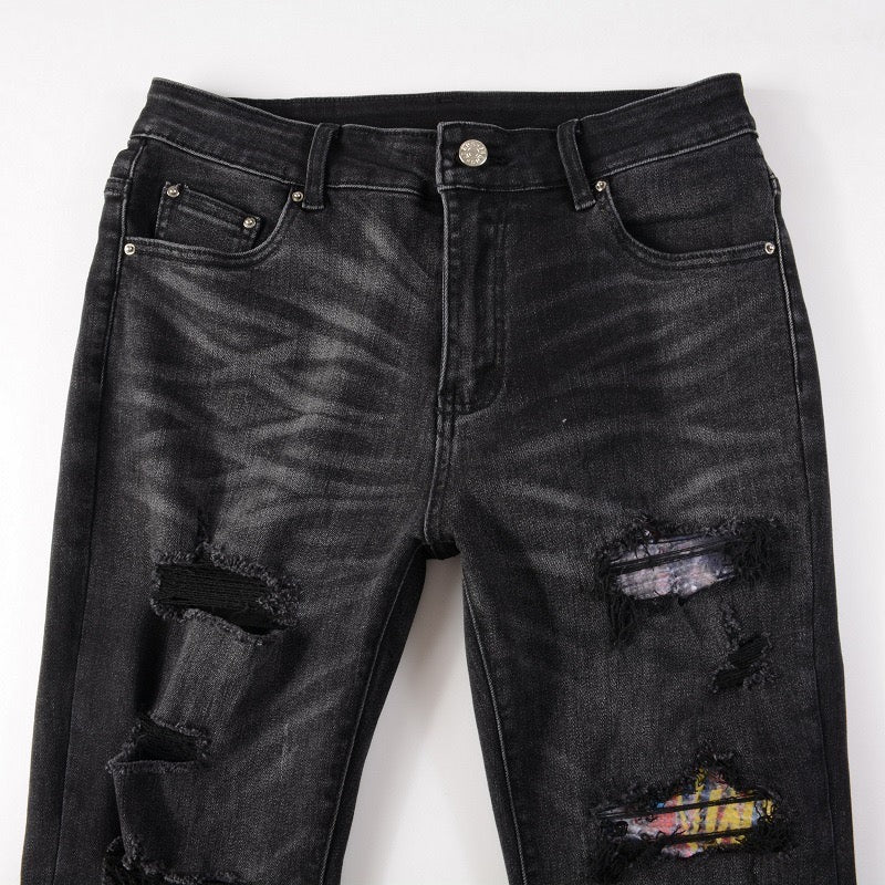Color Patch Jeans