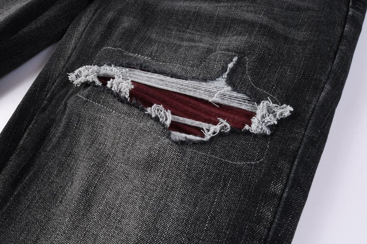 Crimson Edge Jeans