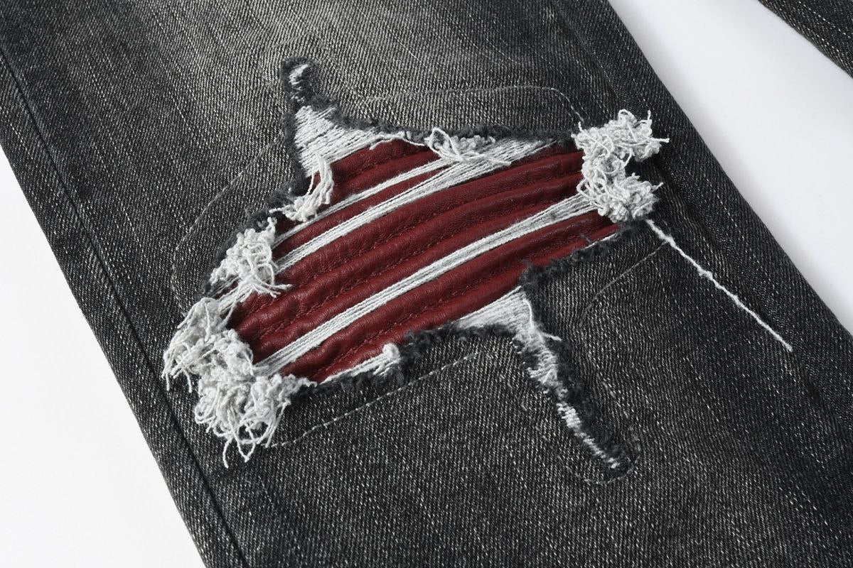 Crimson Edge Jeans