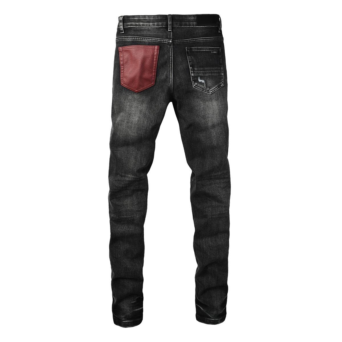 Crimson Edge Jeans