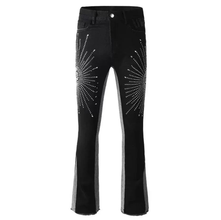 Black Starbust Flare Jeans