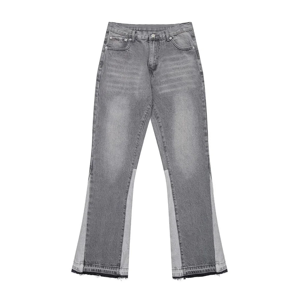 Grey Core Flare Jeans