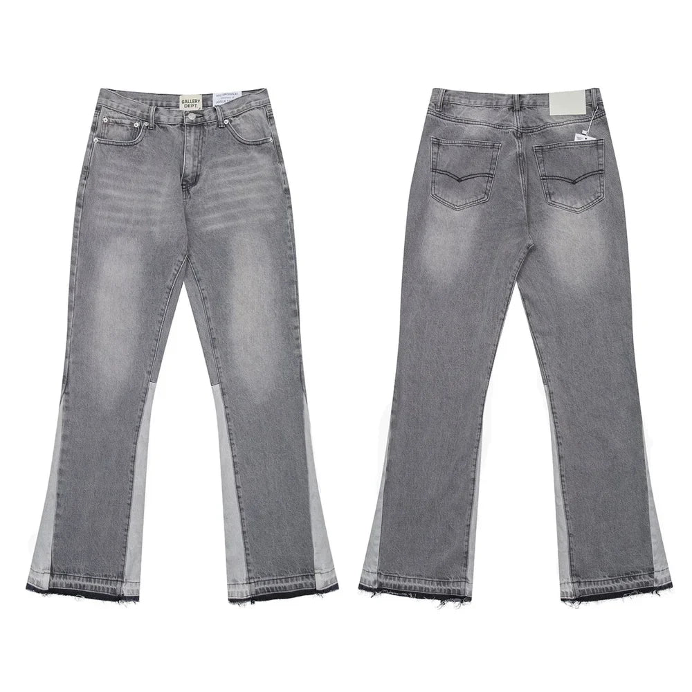 Grey Core Flare Jeans