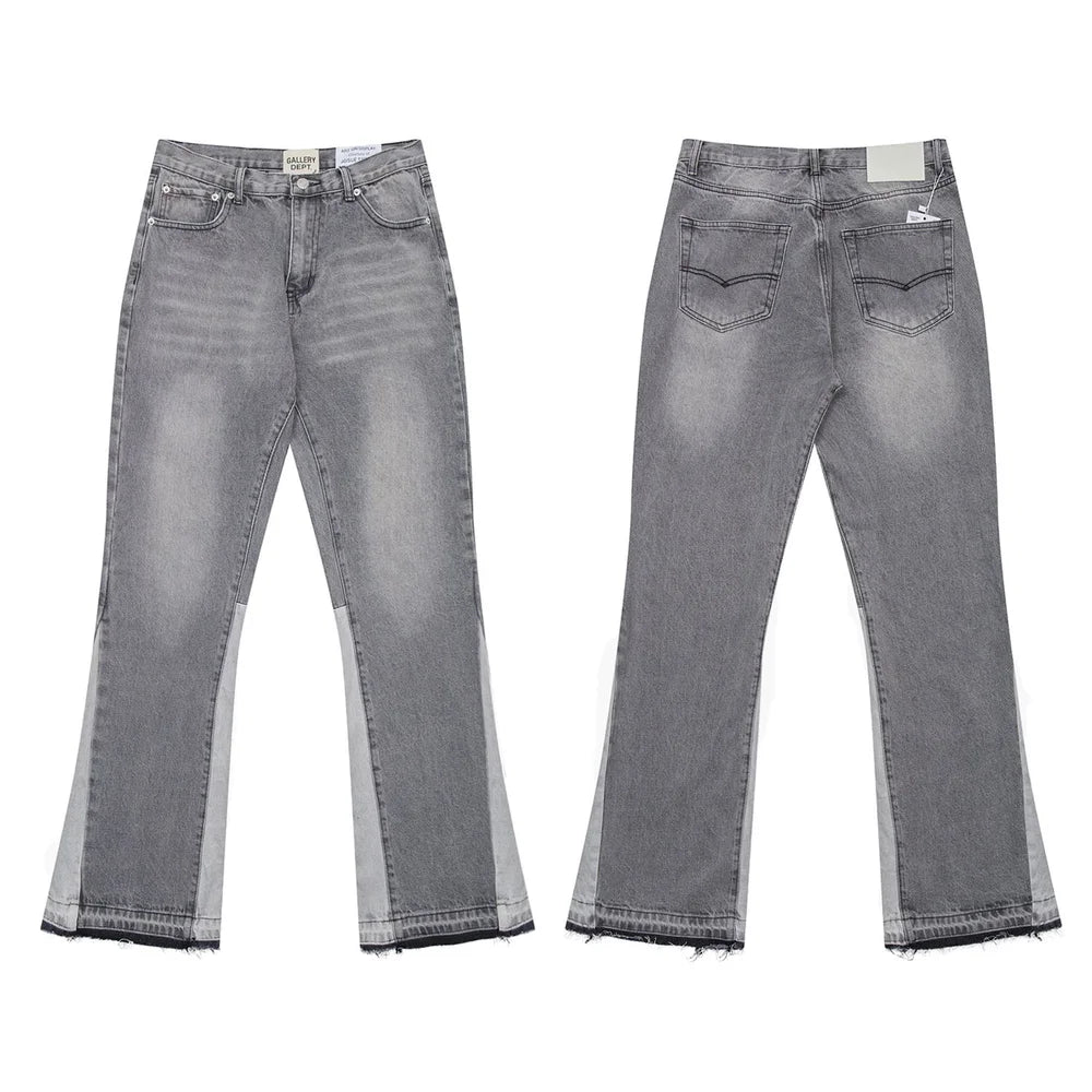 Grey Core Flare Jeans