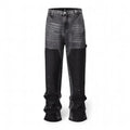 Black Panel Flare Jeans